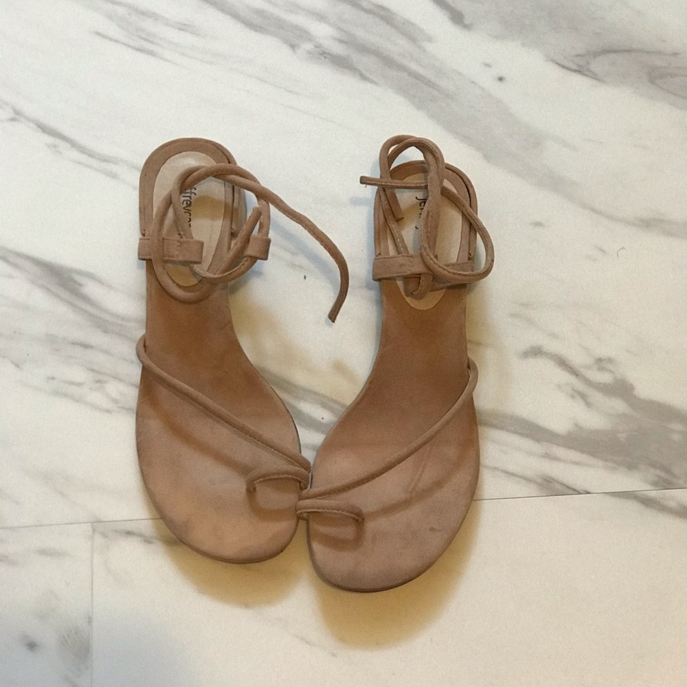Zella nude suede sandals